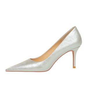 QITUMAUL Серебряные лодочки на шпильке 7 см, цвет Silver[Heel Height 7cm]