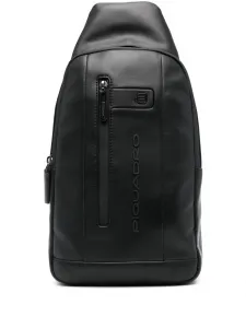 Рюкзак с тисненым логотипом PIQUADRO, черный