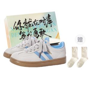 Низкие женские кроссовки JimiXiong, Milk Blue+Box+Gift Socks