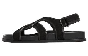 Сандалии на ремешках Toteme черные