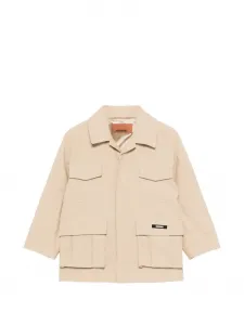 Жакет с накладными карманами Missoni Kids, бежевый