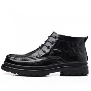 ZUWUDONG Короткие мартинсы мужские с кофейной флисовой подкладкой, цвет Coffee Fleece-Lined