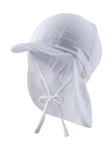 Sterntaler Кепка с защитой шеи, однотонная белая