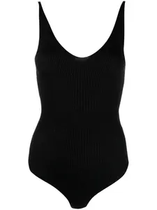 Боди в рубчик с блестками RXQUETTE, черный