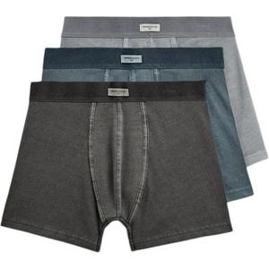 Мужские боксеры ZARA, 3 шт (Серый+Синий+Темно-серый)