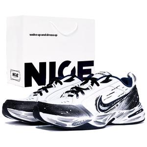 Air Monarch 4 низкие массивные кроссовки unisex Nike, черный/белый