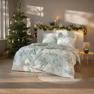 Постельное белье Cozy Flannel 135x200 Frosted Flowers Blue Ice Flowers 4467-630 Estella