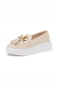 Лоферы/кеды Lss Slip On Platform Tassel Tassel Loafer/sneakers бежевого цвета Yellow Box