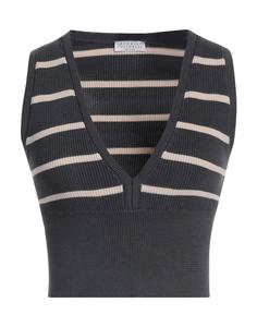 Кроп-топ Brunello Cucinelli, свинцовый