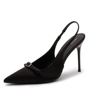 WECKER Тонкие каблуки на шпильке женские черные 9 см, цвет Black 9CM