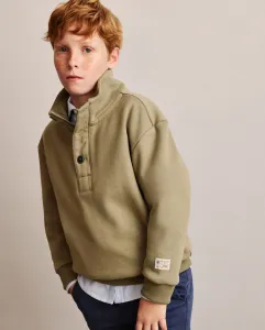 Детская толстовка поло на пуговицах и молнии Coconut El Corte Inglés, хаки