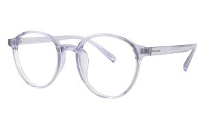 MUZU Унисекс очки для зрения, The round frame is a transparent purple-C08 with 0-degree anti-blue light lenses