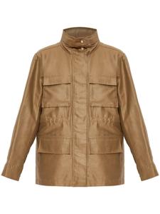 Льняная куртка Moncler, коричневый