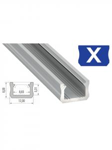 LED Line Угловой алюминиевый профиль для светодиодов PD-C, 1 метр, серебристый