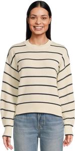 Свитер Madewell Women's Stripe Taylor Femme Sleeve Lightweight C, Navy Stripe Combo
