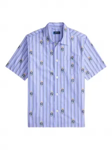 Полосатый топ с принтом медведя POLO RALPH LAUREN, синий