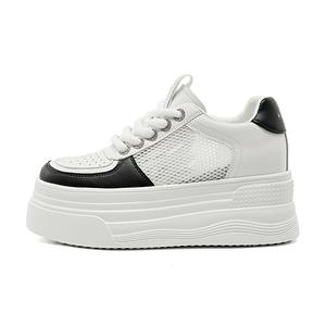 Скользоустойчивые дышащие утепляющие низкие скейтбордские туфли женские KEKAFU, белый черный