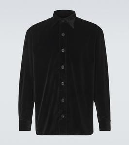 Верхняя рубашка из хлопкового бархата Rubinacci, черный