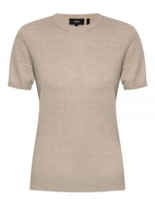 Футболка шерстяная с коротким рукавом Theory, нейтральный