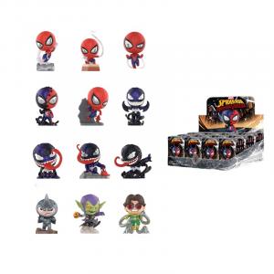 паук-человек marvel маленький паук и venom коллекция 100% мистери боксы одиночный мистери бокс/полный бокс 12 шт POP MART, whole set 12 pcs