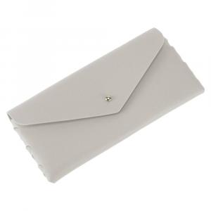 Чехол для очков с треугольной головкой и кнопкой, простой портативный чехол для хранения очков Unique Bargains, серый