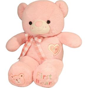 Плюшевая игрушка Hug Bear с бабочкой Happy Fish, розовый