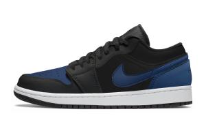Jordan Air 1 устойчивые к истиранию низкие кроссовки для скейтбординга Unisex Black Blue