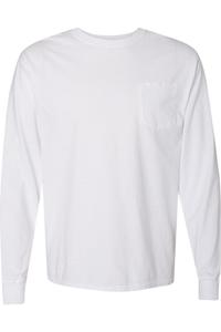 Футболка с длинным рукавом ComfortWash by Hanes Garment-Dyed с карманом, белый