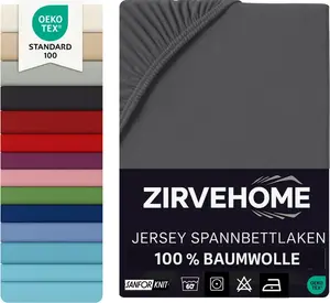 Простыня на резинке для наматрасника 180х200-200х200 см. Джерси, 100% хлопок, на резинке - для наматрасников с пружинным блоком высотой до 10 см. Удобная простыня антрацитового цвета. Yadetextil