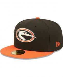 Мужская черная приталенная шляпа Delmarva Shorebirds Authentic Collection Team Alternate 59FIFTY New Era