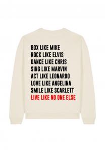 Толстовка LIVE LIKE BACK PRINT UNISEX Mira Paris, кремовый