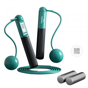 DEERWAY Скакалка Oxygen Fat Reduction Electronic Counting Unisex, тросы PVC+Steel, контроллер PVC+Silicone, зеленый