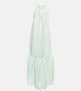 Льняное платье макси Ibiza ASCENO, зеленый