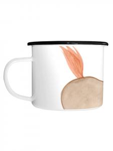 Эмалированная кружка XL с изображением скачущей лошади (No Saying), цвет белый Mr. & Mrs. Panda