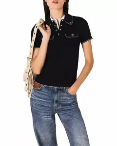 Рубашка-Поло с коротким рукавом Maje, синий