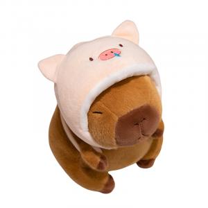 Куклы-плюшевые игрушки с головой капибары для рюкзака высота 22см/28см/38см Julebaby