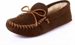 Лоферы Minnetonka Men's Pile Lined Soft Leather Sole Slipper
