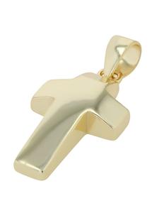 Adeliás Кулон унисекс - крестик из серебра 925 пробы в золотом исполнении