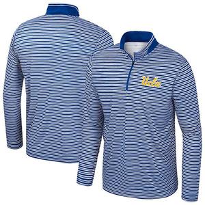 Мужская синяя полосатая толстовка ucla bruins quarter-zip Colosseum