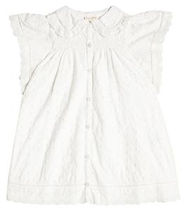 Платье из хлопка с вышивкой Марла Louise Misha, белый