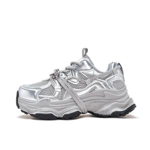 Низкие массивные кроссовки женские OBWA, Silver