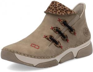 Женская обувь Rieker 45983 Angela, Fango/Leo-Nuss