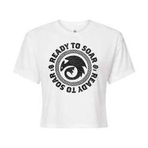 Укороченная футболка «Как приручить дракона» для юниоров Licensed Character, белый