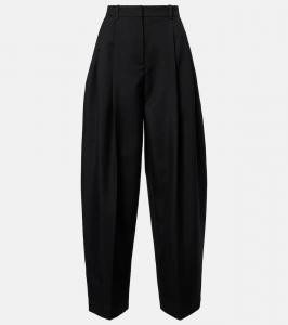 Широкие брюки со складками из шерсти Jacquemus, Black