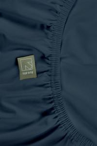 Постельное белье Голландский дизайн Топпер Простыня на резинке из органического эластана TD Цвет Синий Размер 180x200/220 Beddinghouse Dutch Design