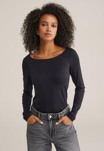 Топ WE Fashion Long sleeved top, Black