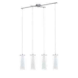 Подвесной светильник Eglo Pinto II, опаловое стекло / сталь - количество языков пламени: 4