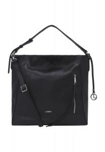 Сумка с ручкой, отделения на молнии, подвеска, для женщин L.CREDI, черный