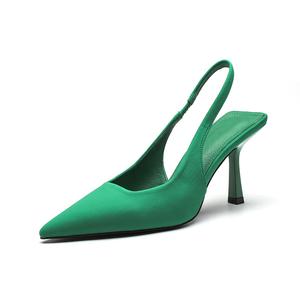 Beijiani Зеленые женские туфли на тонком каблуке 9 см, цвет Green