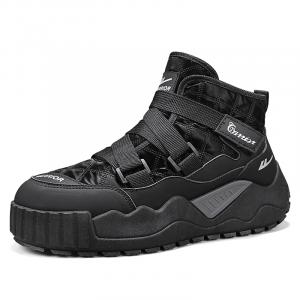 WARRIOR Теплозащита, увеличивающая рост, износостойкие, нескользящие, короткие зимние ботинки для мужчин, черные